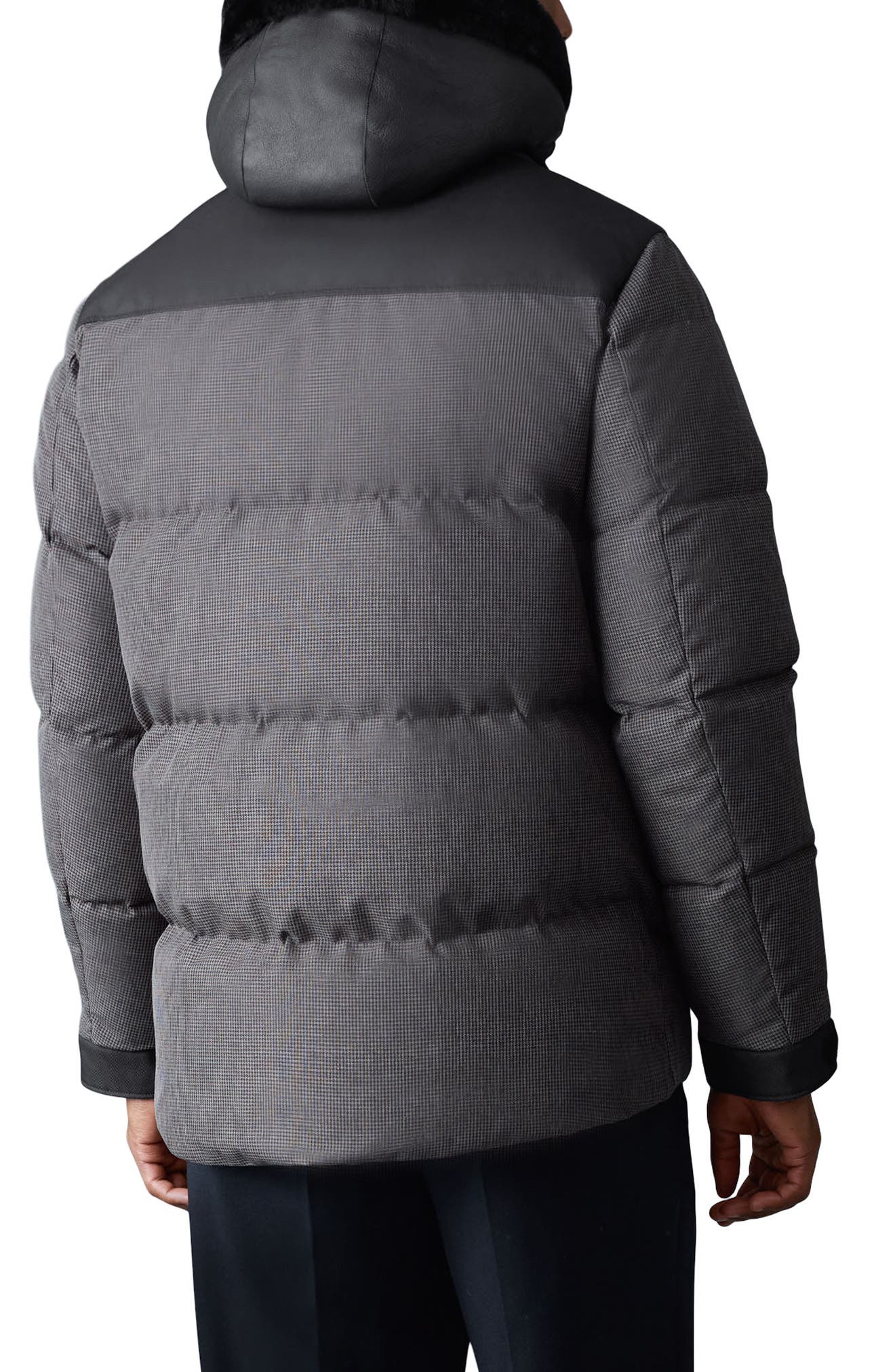 Riley Down Jacket with Genuine Shearling Hooded Bib - image 2