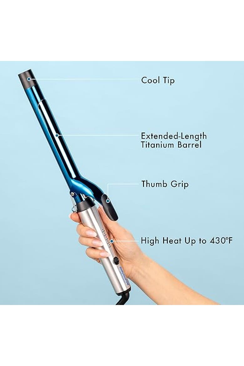 Nano Titanium 1" Extended Barrel Curling Iron, Alternate, color, Blue