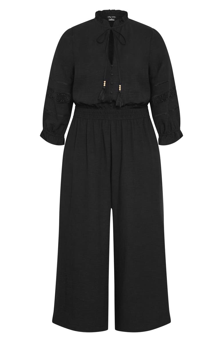 Faye Tie Neck Wide Leg Jumpsuit