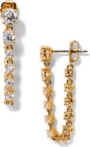Nadri Cubic Zirconia Front/Back Earrings
