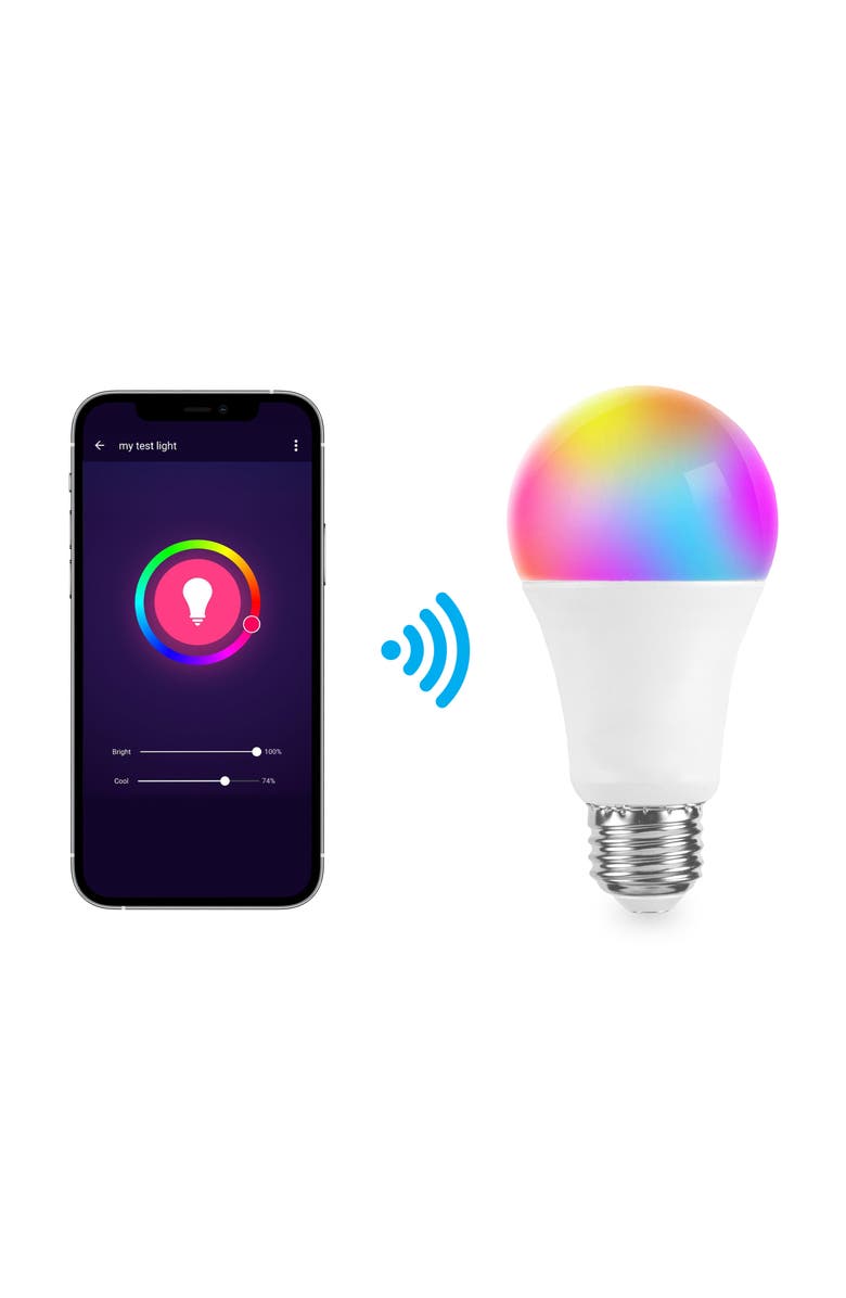 JONATHAN Y Smart A19 Dimmable Light Bulb - Dimmable Color Changing LED; Compatible with Alexa and Google Home Assistant, No Hub Required, Alternate, color, White