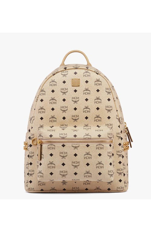 Mcm Stark Side Studs Backpack In Sand