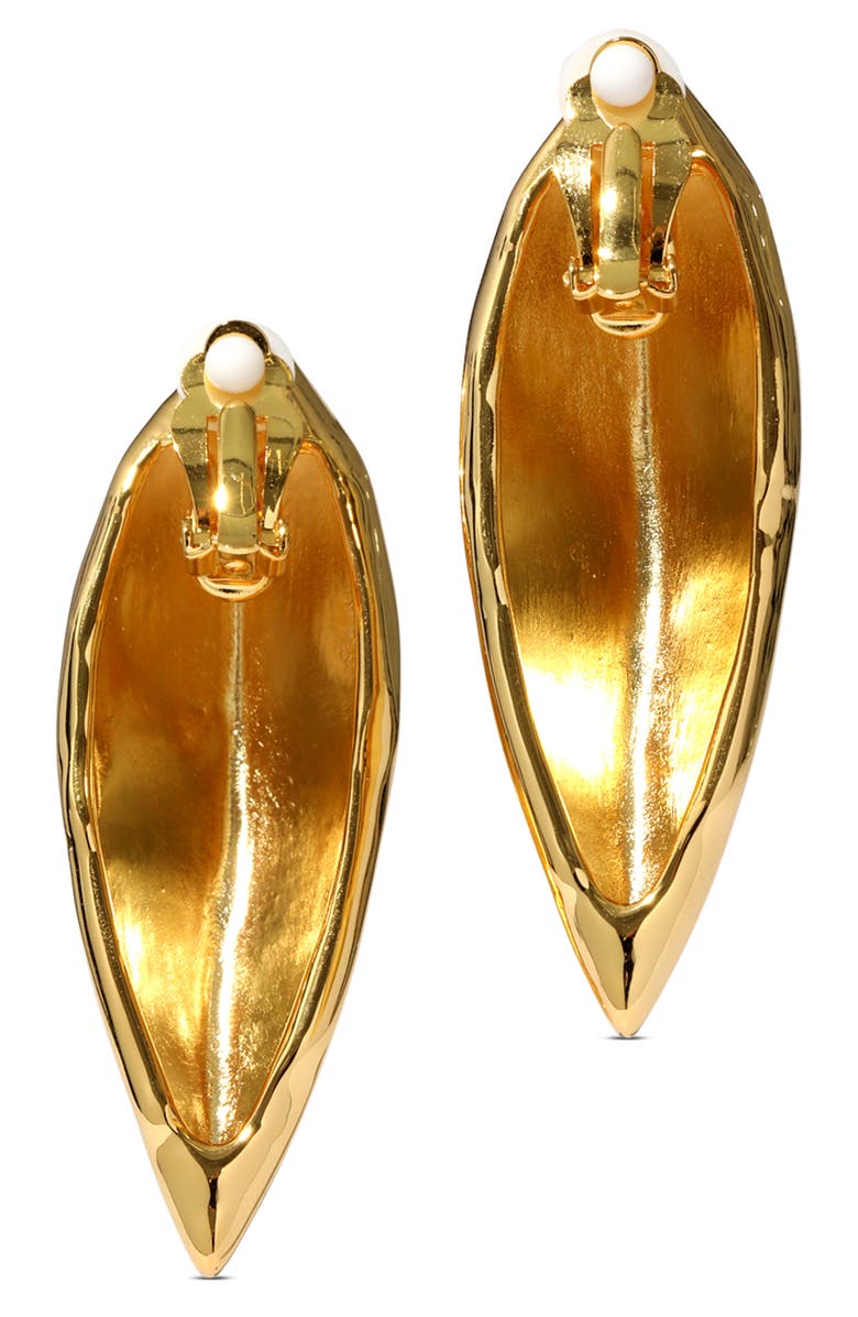 Alexis Bittar Brut Armor Clip-On Earrings, Alternate, color, No Stones