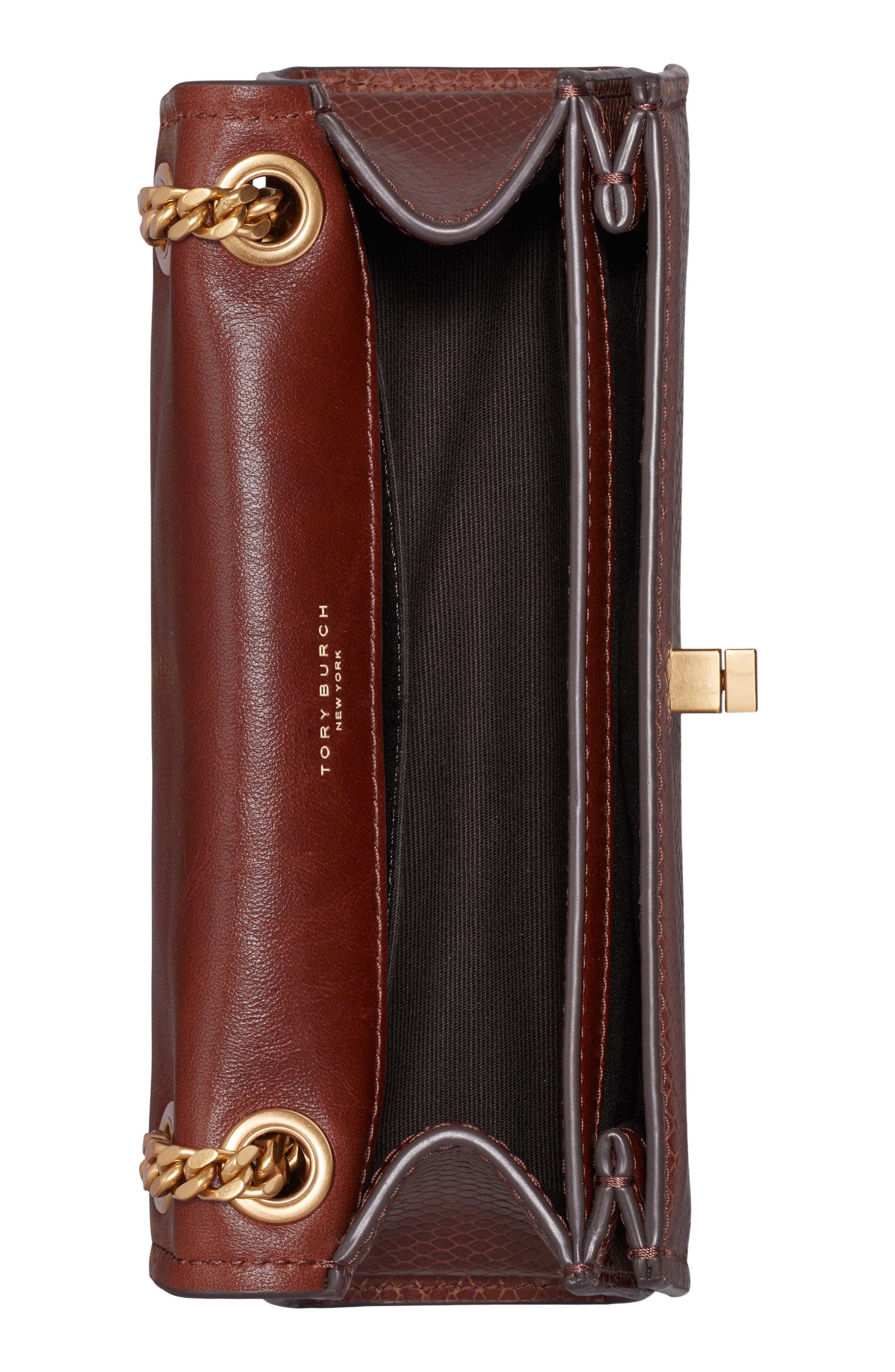 Kira Snake Embossed Leather Shoulder Bag, Alternate, color, SWEET MAPLE
