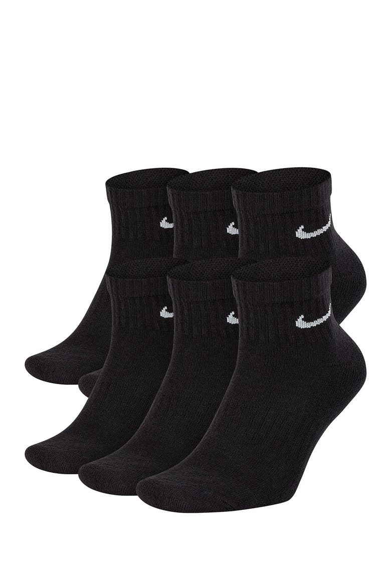Everyday Cushion Socks - Pack of 6, Main, color, 010 BLACK/WHITE