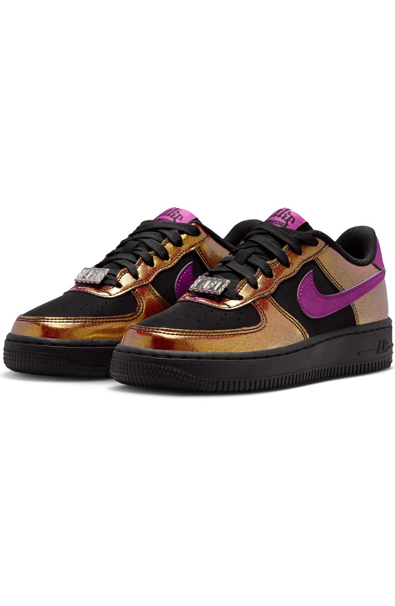 Nike Kids' Air Force 1 LV8 4 Sneaker, Main, color, Black/ Bold Berry