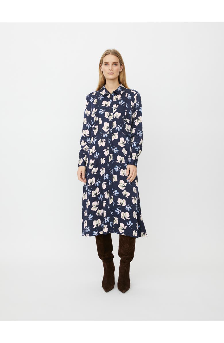 Masai Copenhagen MaNolivienne Floral Print Midi Dress, Main, color, Navy Blazer