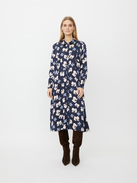 MaNolivienne Floral Print Midi Dress