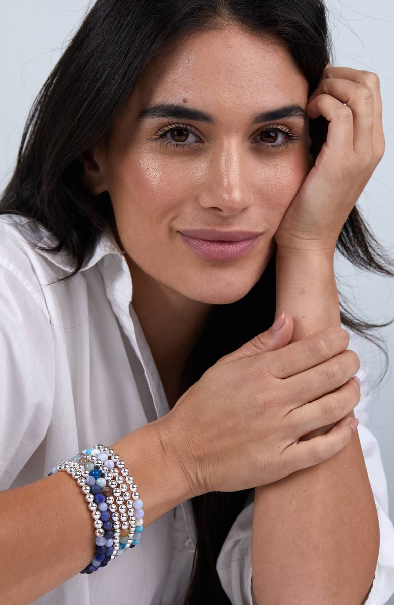 The Healer’s Collection N16 Protection & Inner Strength Set of 2 Healer's Bracelets, Alternate, color, Silver