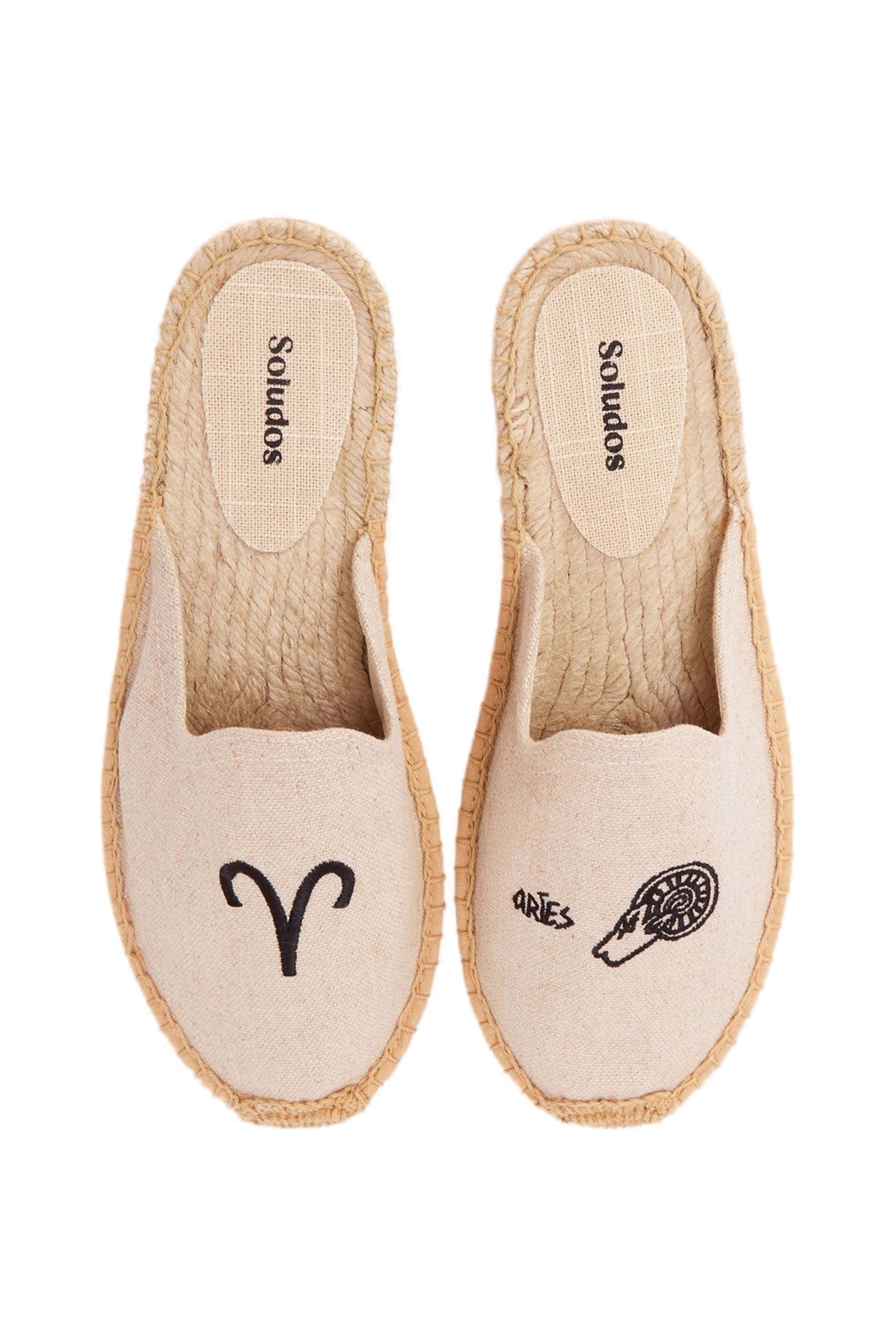 The Smoking Mule Embroidery Espadrille, Alternate, color, Aries - Natural Undyed