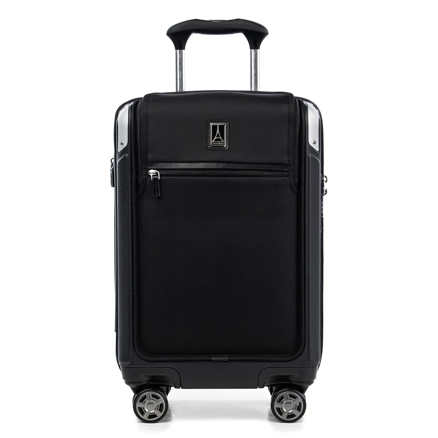 TRAVELPRO Platinum Elite Hardside Expandable Carry-on with Laptop Pocket 21-Inch Spinner, Main, color, Shadow Black