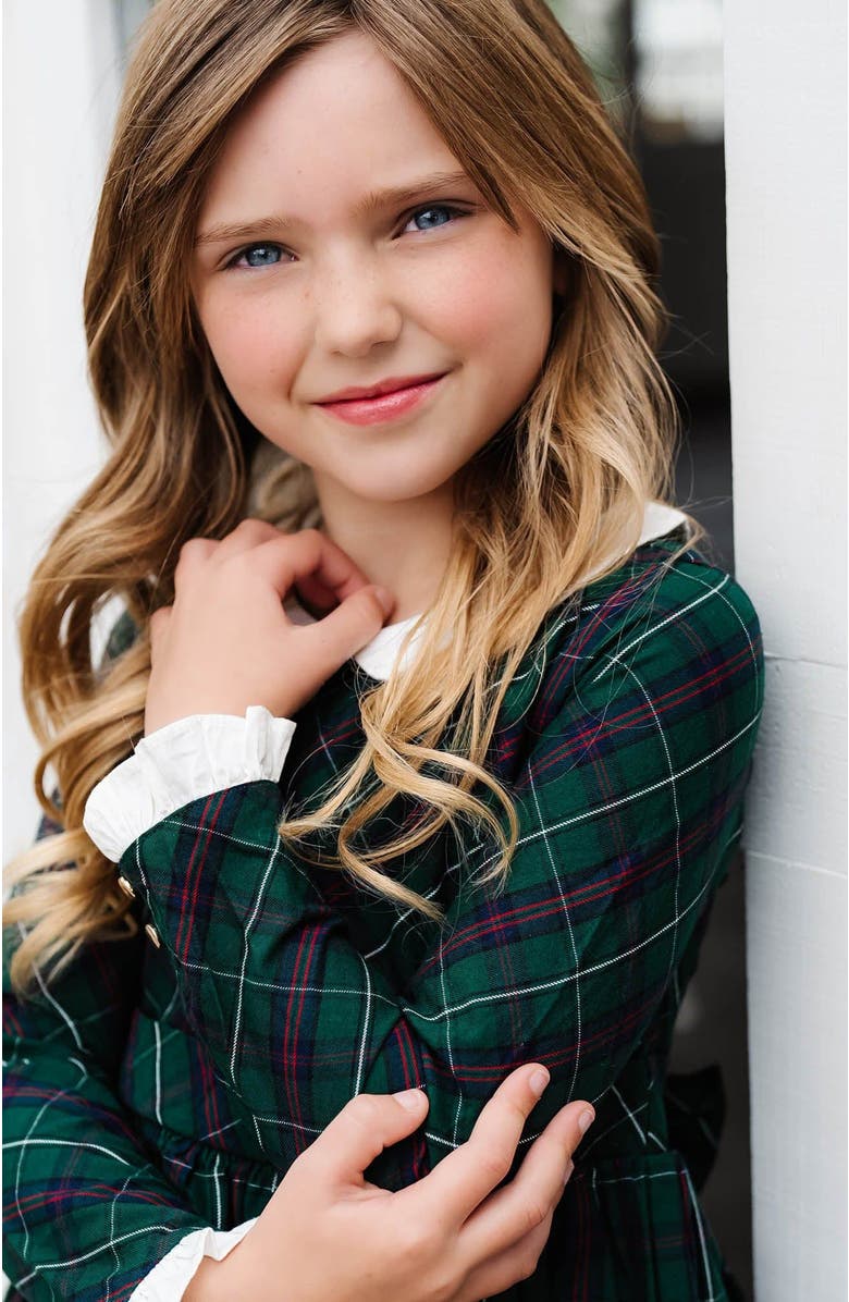 Hope & Henry Girls' Organic Ruffle Cuff Party Dress, Toddler, Alternate, color, 