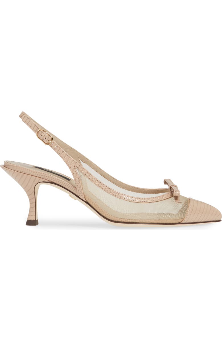 Dolce&Gabbana Retina Bow Slingback Pump, Alternate, color,
