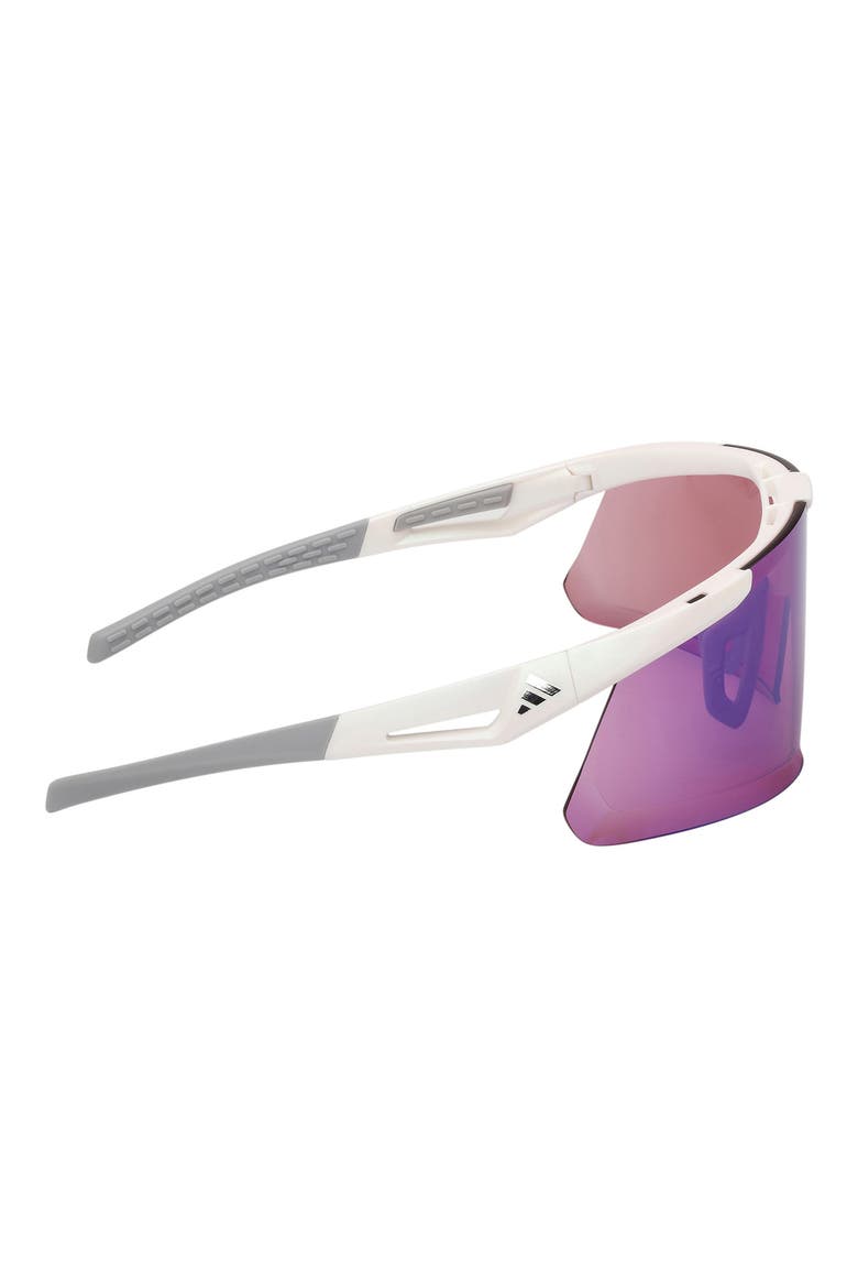 00mm Shield Sunglasses, Alternate, color, WHITE / MIRROR VIOLET