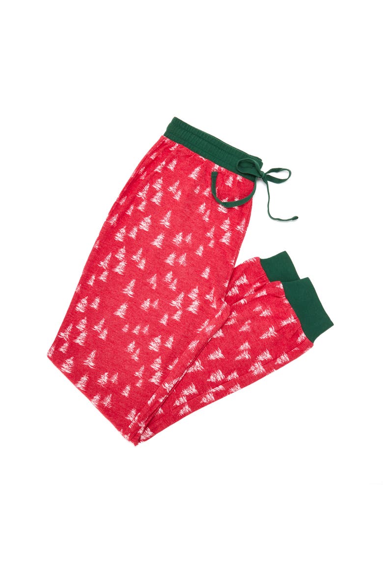 DEARFOAMS 2 Piece Papa Bear Holiday Pajama Set, Alternate, color, Red