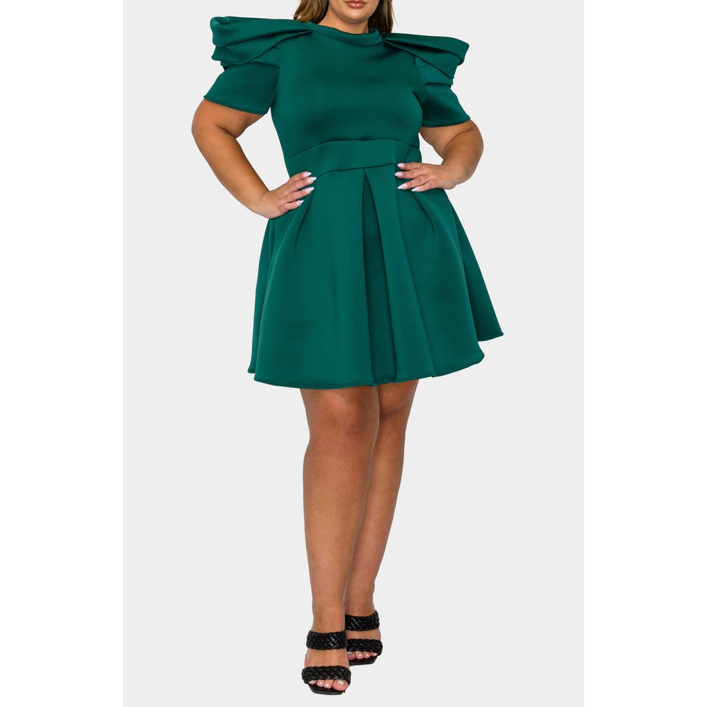 L I V D Karina Statement Stretch Neoprene Fit & Flare Dress