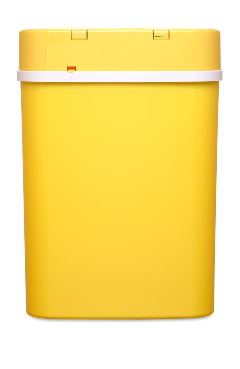 NINESTARS Yellow Motion Sensor Trash Can - 12 liters, Alternate, color,