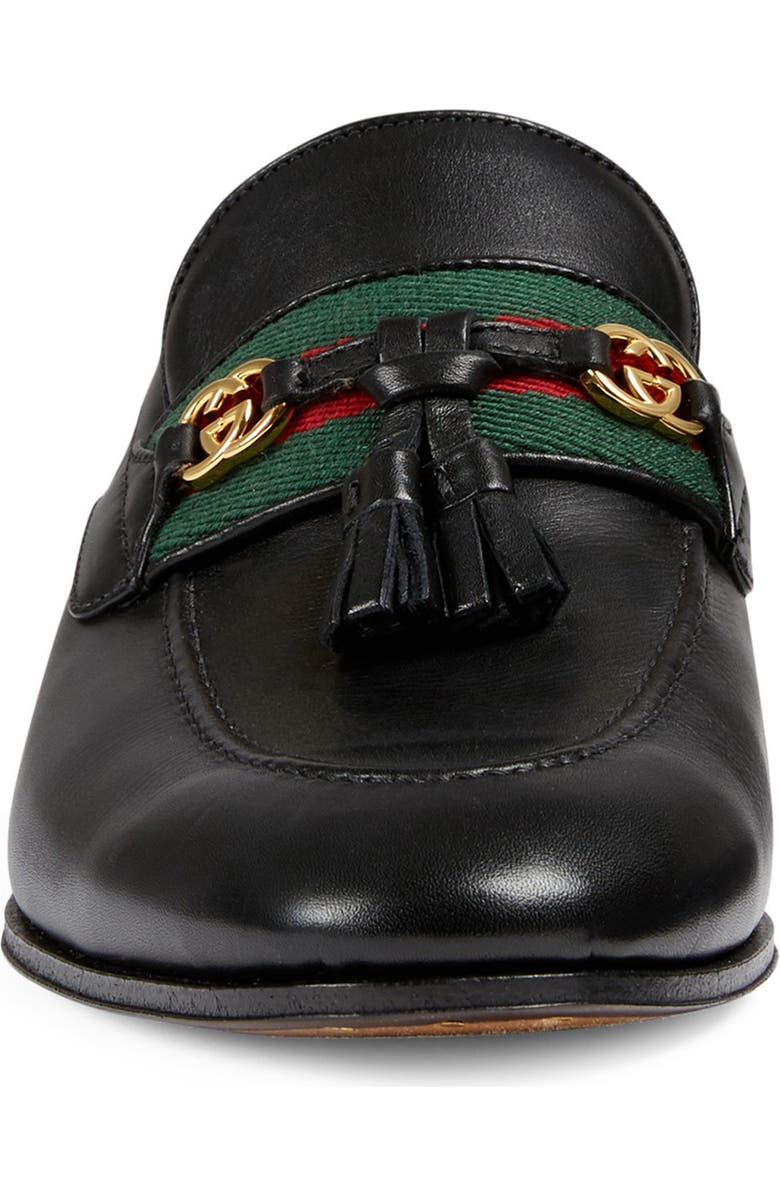 Gucci Paride Tassel Web Loafer, Alternate, color,
