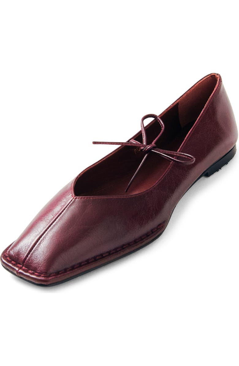ALOHAS Sway Square Toe Ballet Flat, Alternate, color, Burgundy