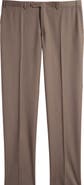 Canali Regular Fit Flat Front Wool Dress Pants
