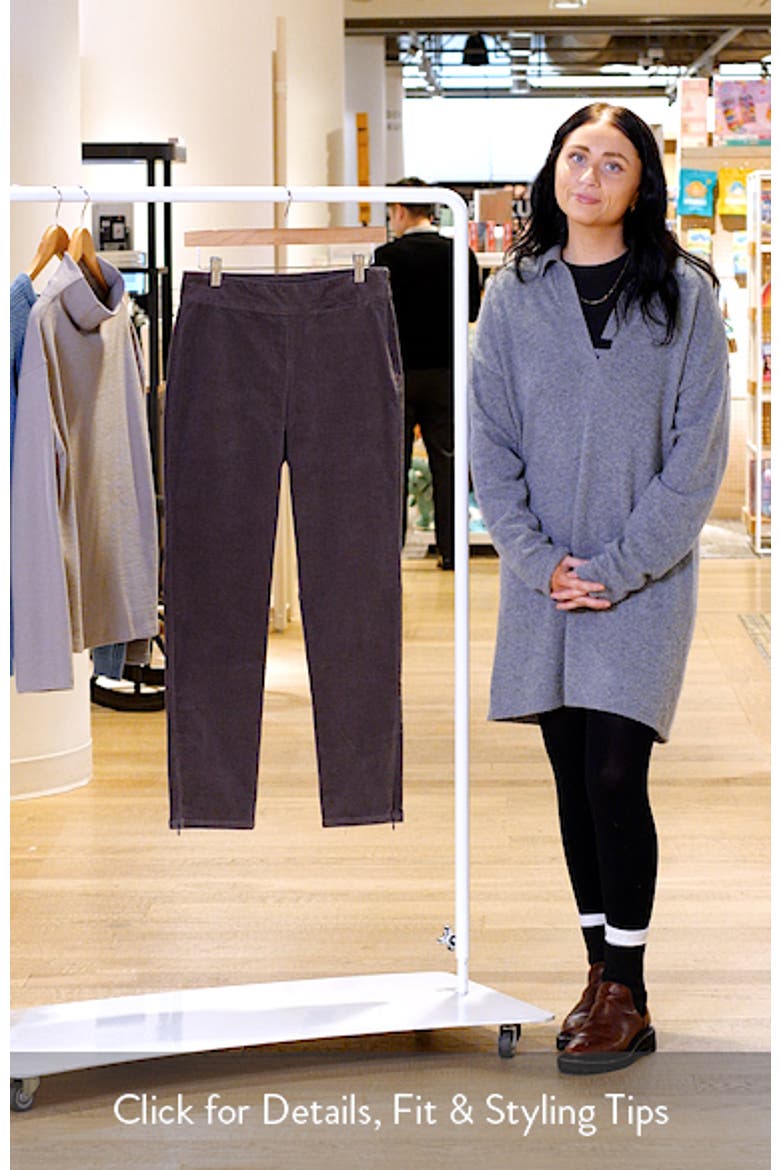 Zip Hem Slim Fit Stretch Organic Cotton Ankle Pants video