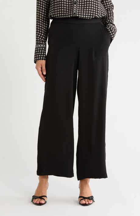 Textured Wide Leg Pants