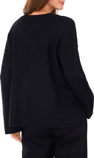 High-Low V-Neck Sweater