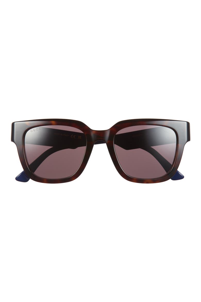 52mm Square Sunglasses, Main, color, HAVANA BLUE GREY