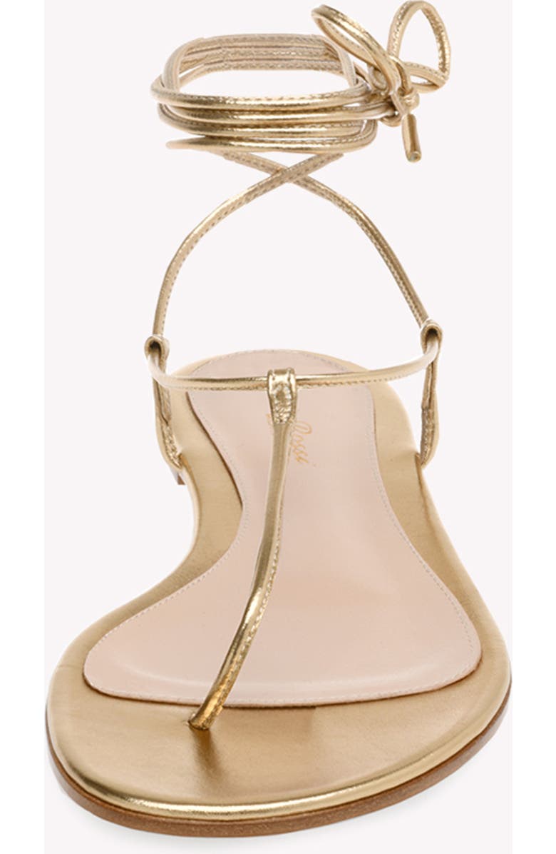 Gianvito Rossi Gwyneth Flat Sandals, Alternate, color, Metallic Gold