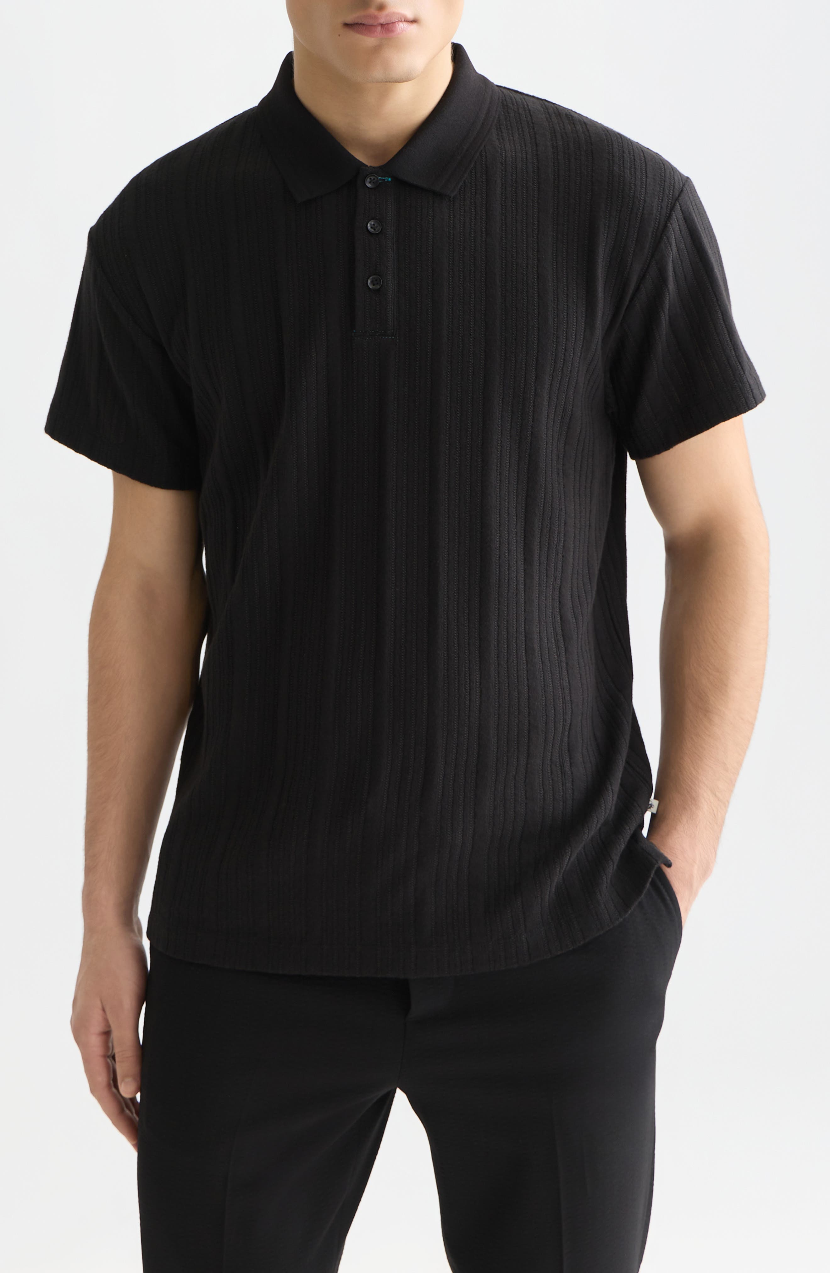 Relaxed Fit Rib Polo