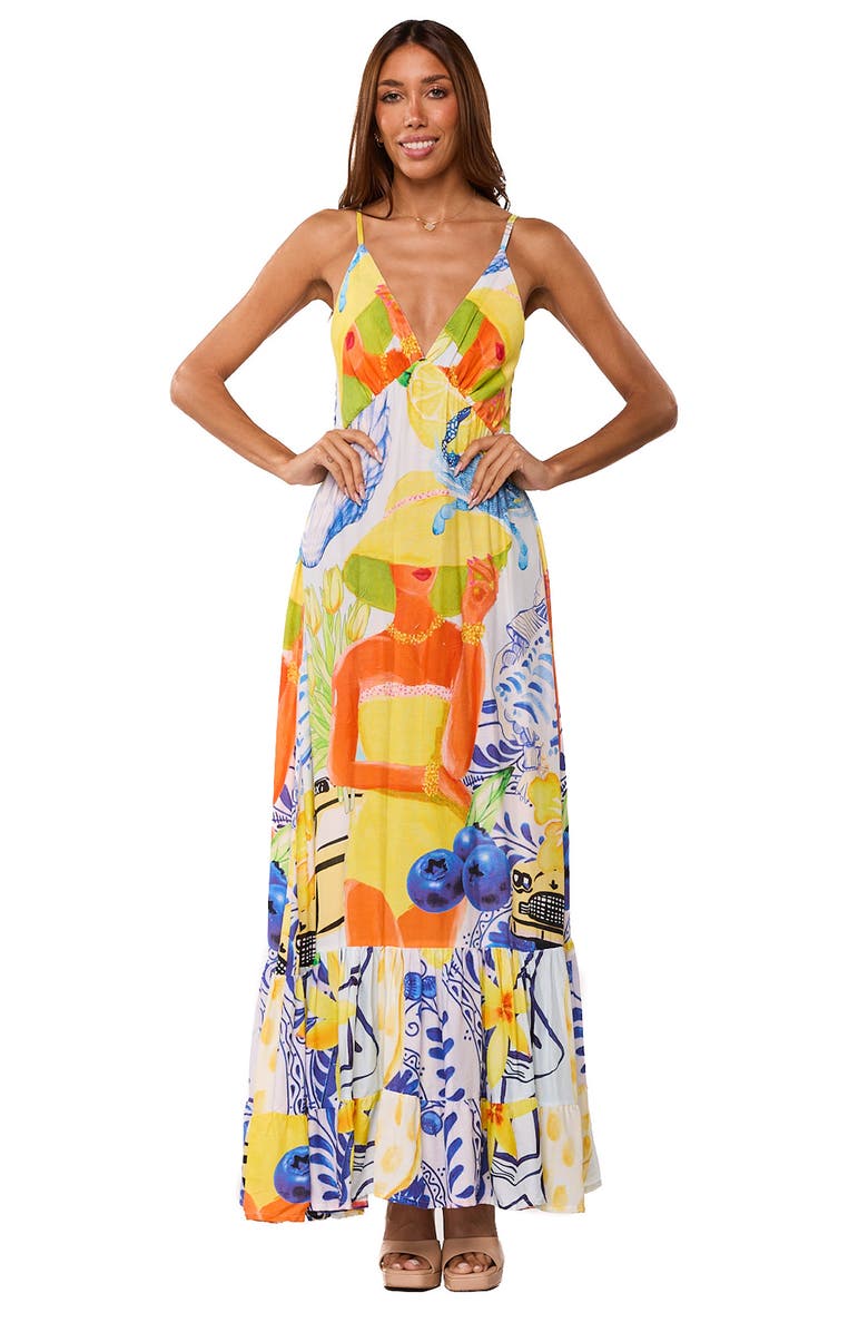 RANEES Vacation Maxi Dress, Alternate, color, Yellow