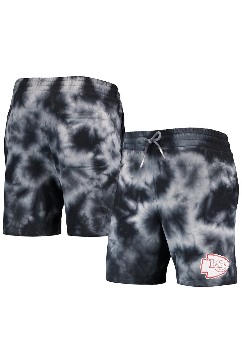 Men's New Era Black Kansas City Chiefs Tie-Dye Shorts, Main, color, Black