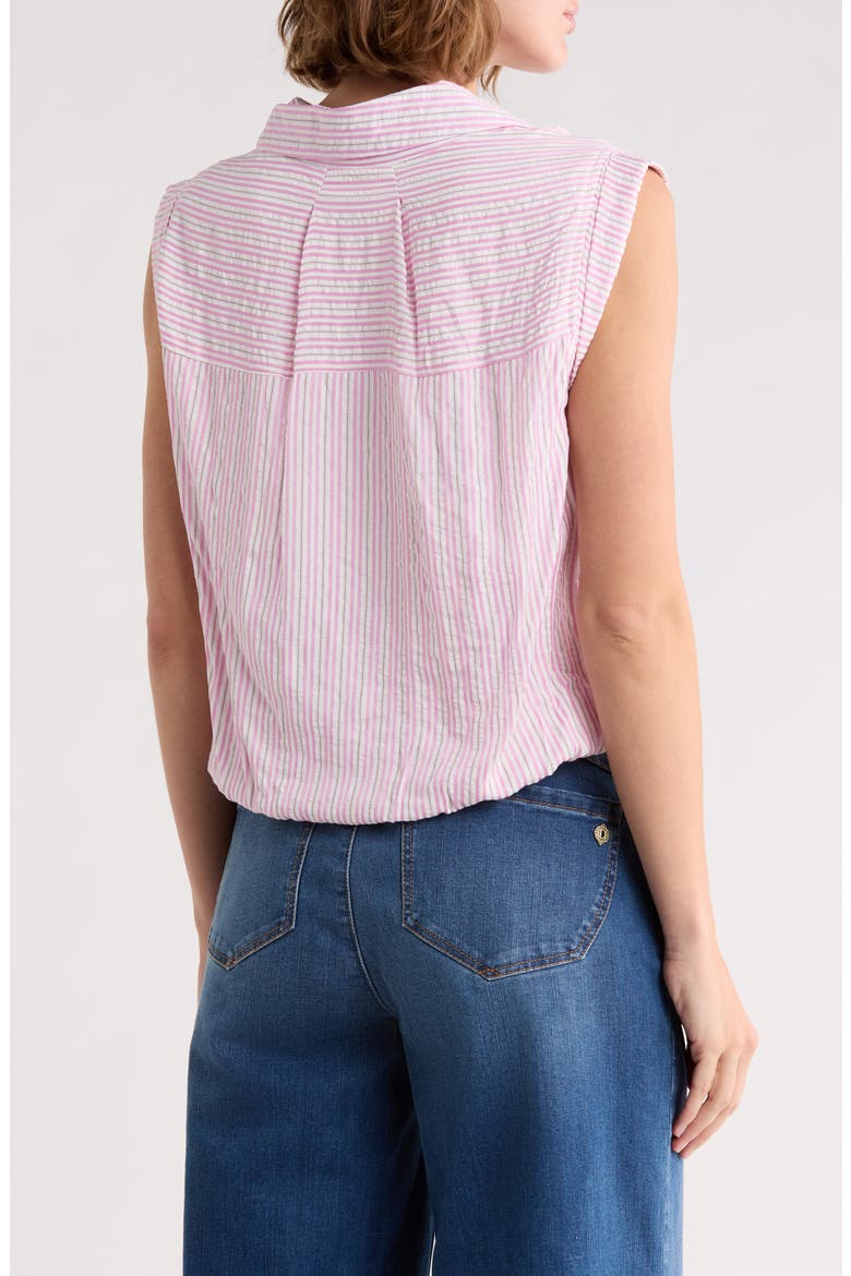 Cap Sleeve Bubble Hem Cotton Seersucker Top, Alternate, color, WILD BLOSSOM MULTI