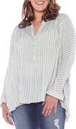 SLINK Jeans Stripe Babydoll High/Low Top
