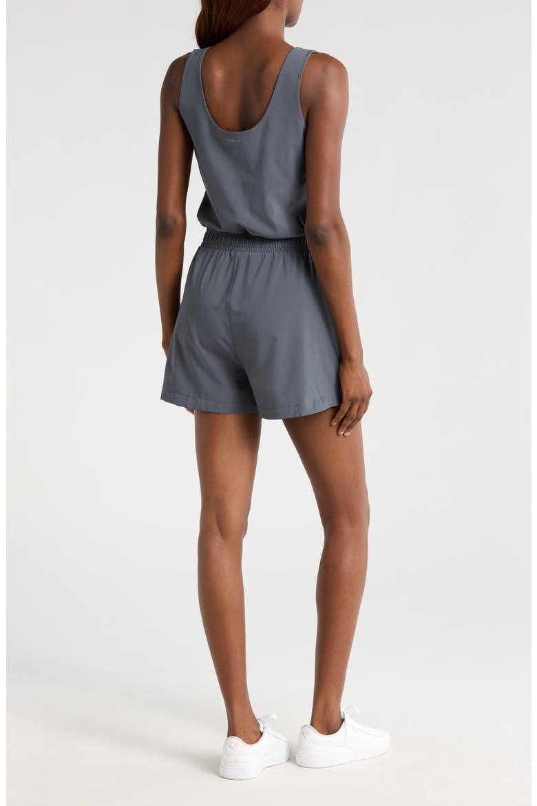 Breeze Drawstring Waist Romper, Alternate, color, STORM CLOUD