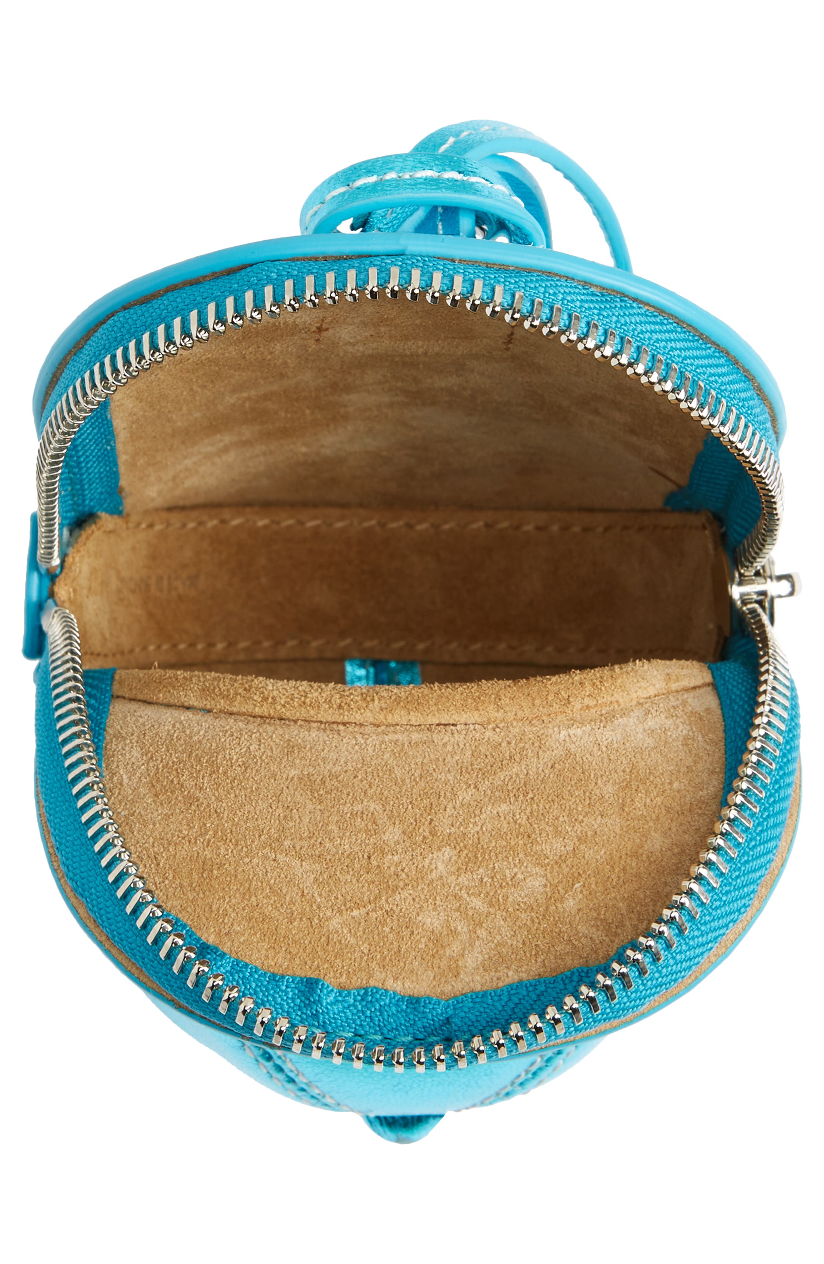 JW Anderson Nano Metallic Leather Cap Bag, Alternate, color, 