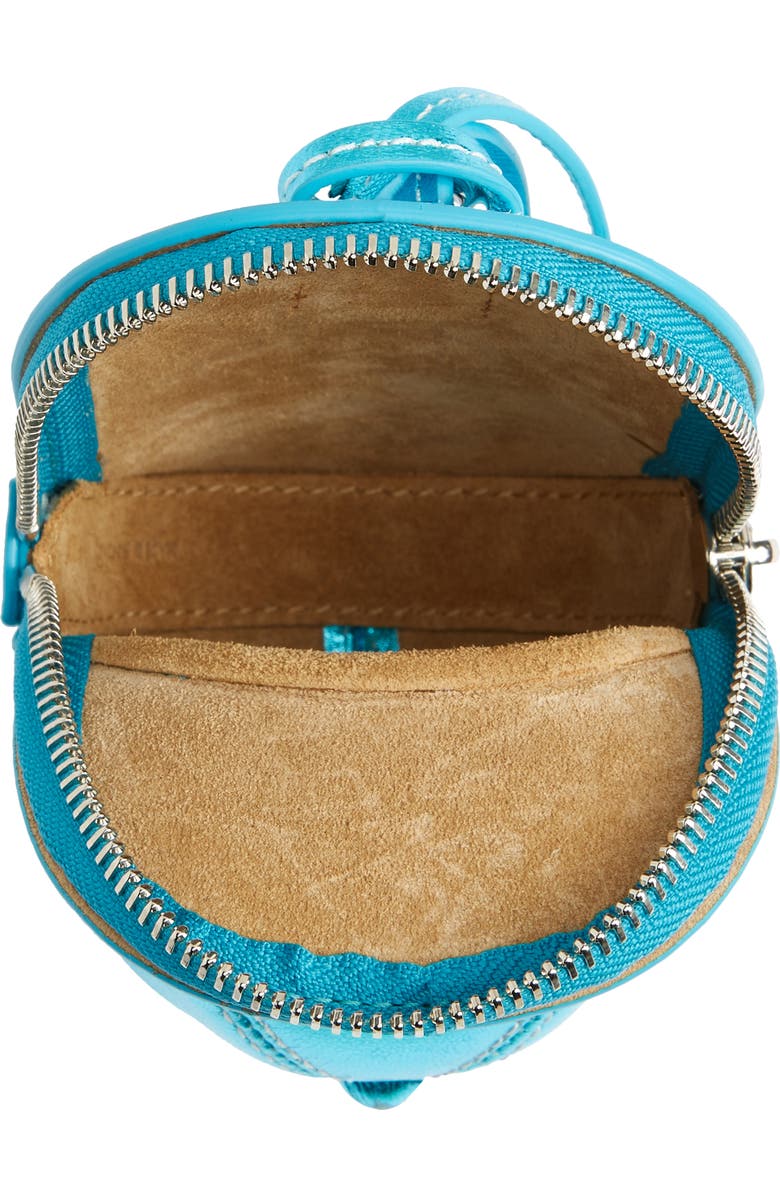 JW Anderson Nano Metallic Leather Cap Bag, Alternate, color,