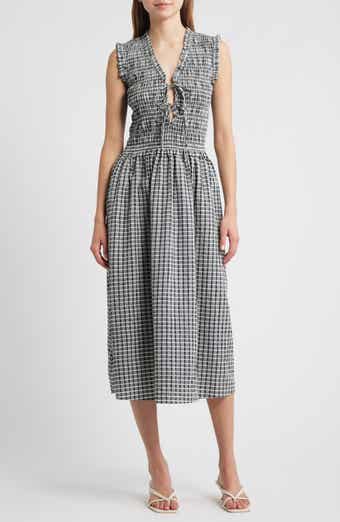 Rails Adine Check Seersucker Midi Sundress
