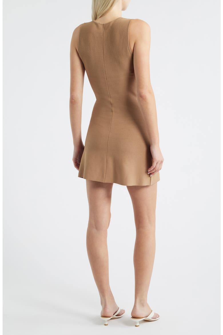 The Lucerne Sleeveless Knit Minidress, Alternate, color, CAMEL