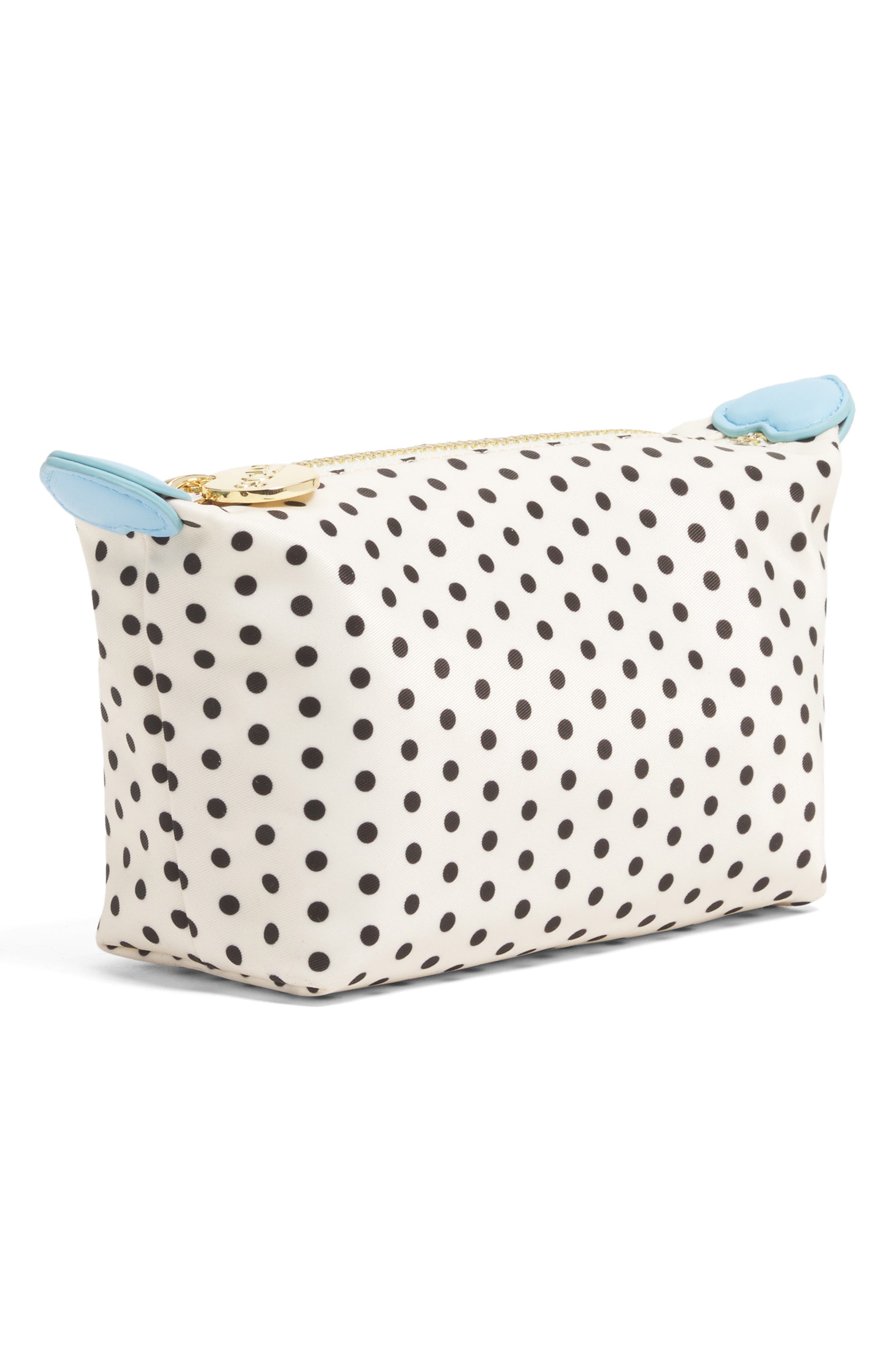 Stoney Clover Lane Nylon Dot Print Pouchette, Alternate, color, Small Dot Black Base