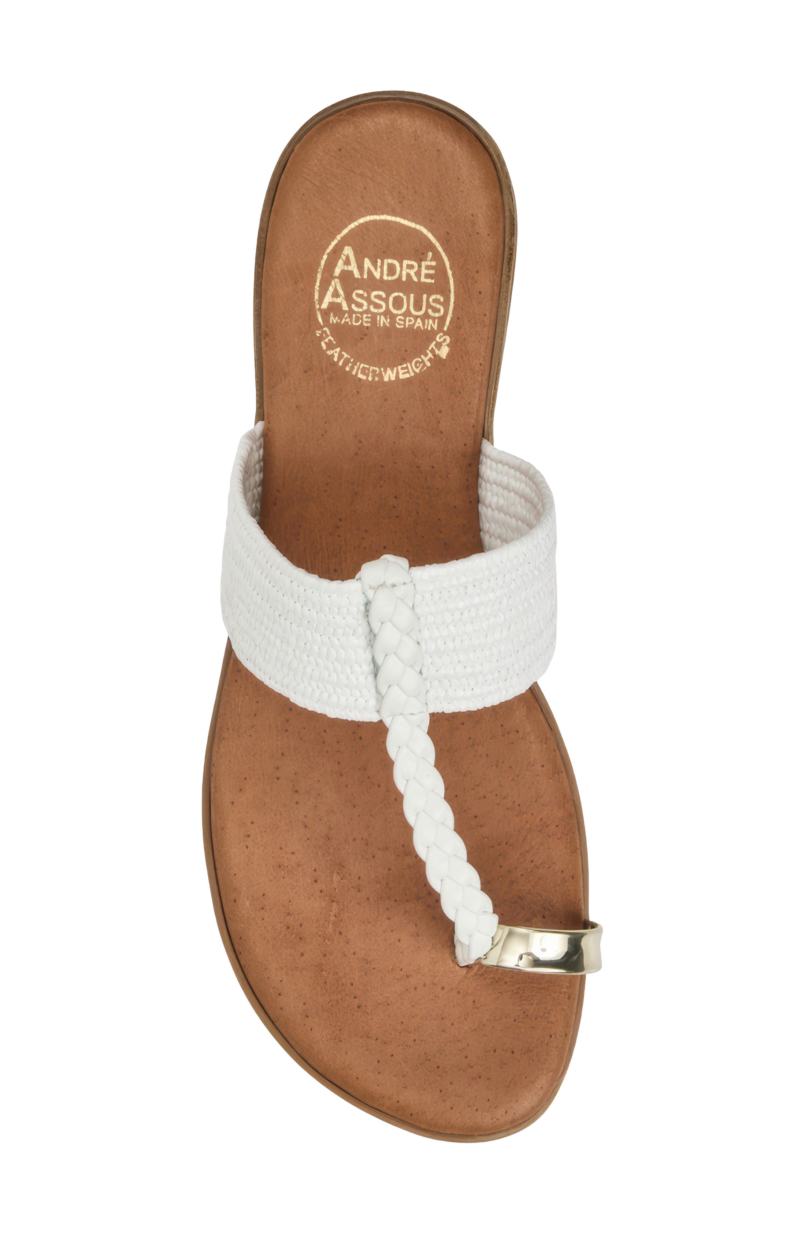 Neo Toe Loop Sandal, Alternate, color, WHITE RAFFIA