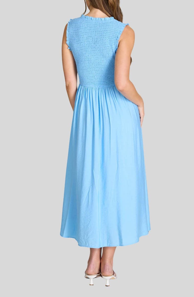Blu Pepper Smocked Midi Dress, Alternate, color, 