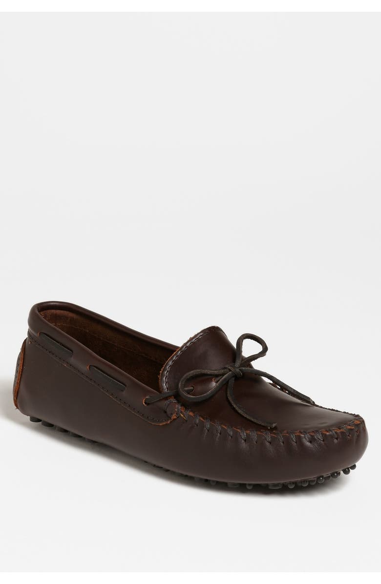 Minnetonka Leather Driving Shoe, Main, color,