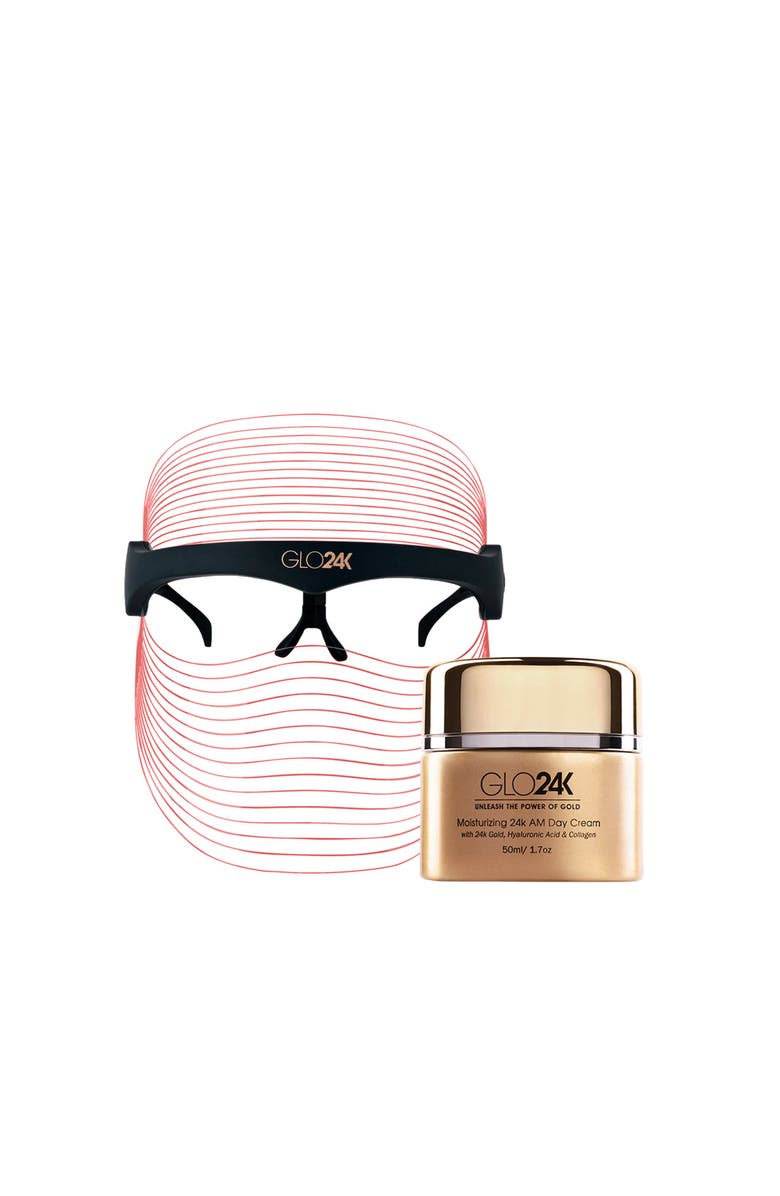 GLO24K UNLEASH THE POWER OF GOLD 7 Color LED Beauty Mask + Day Cream., Main, color, Na