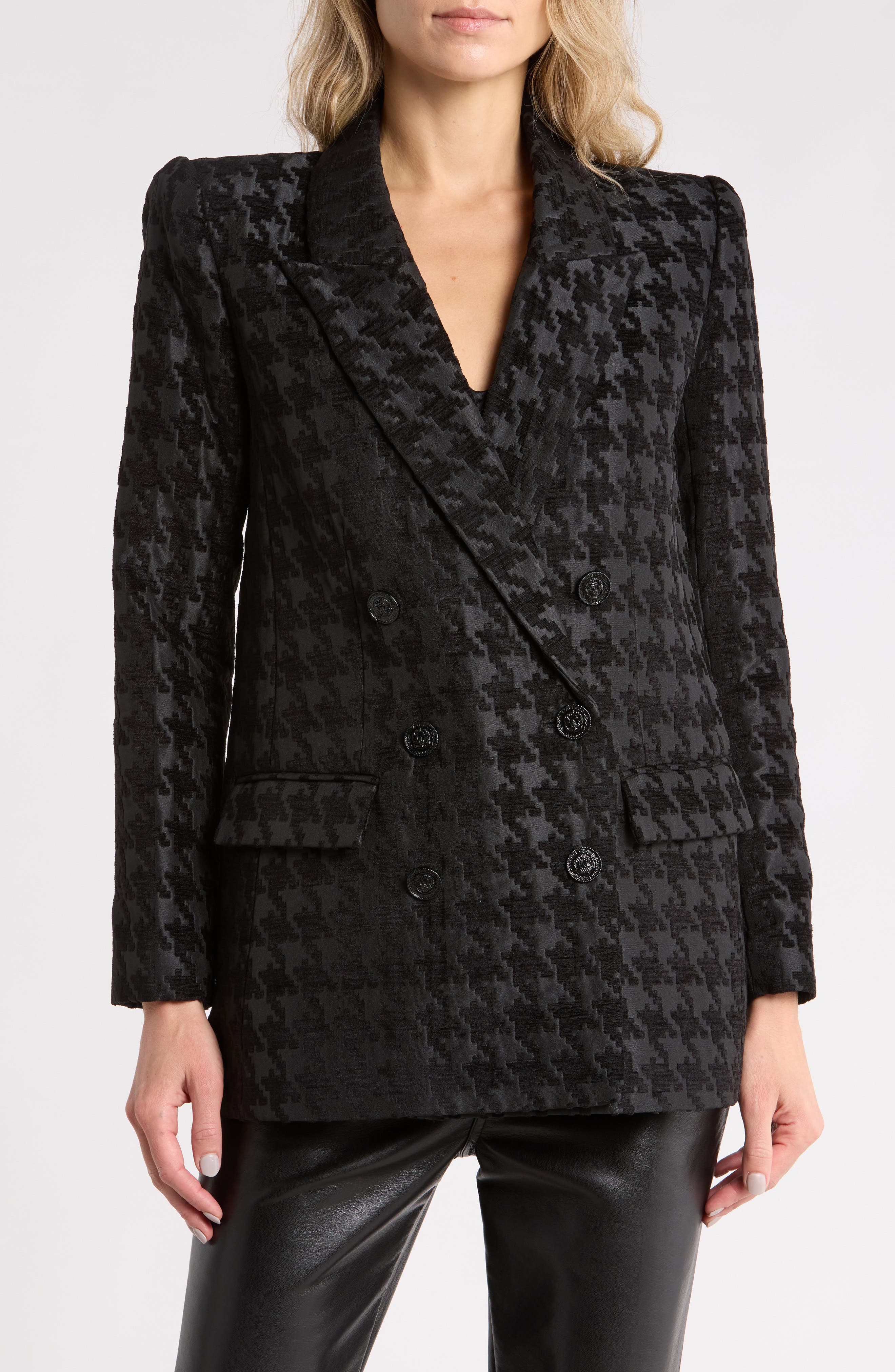 Cambrie Oversized Houndstooth Blazer