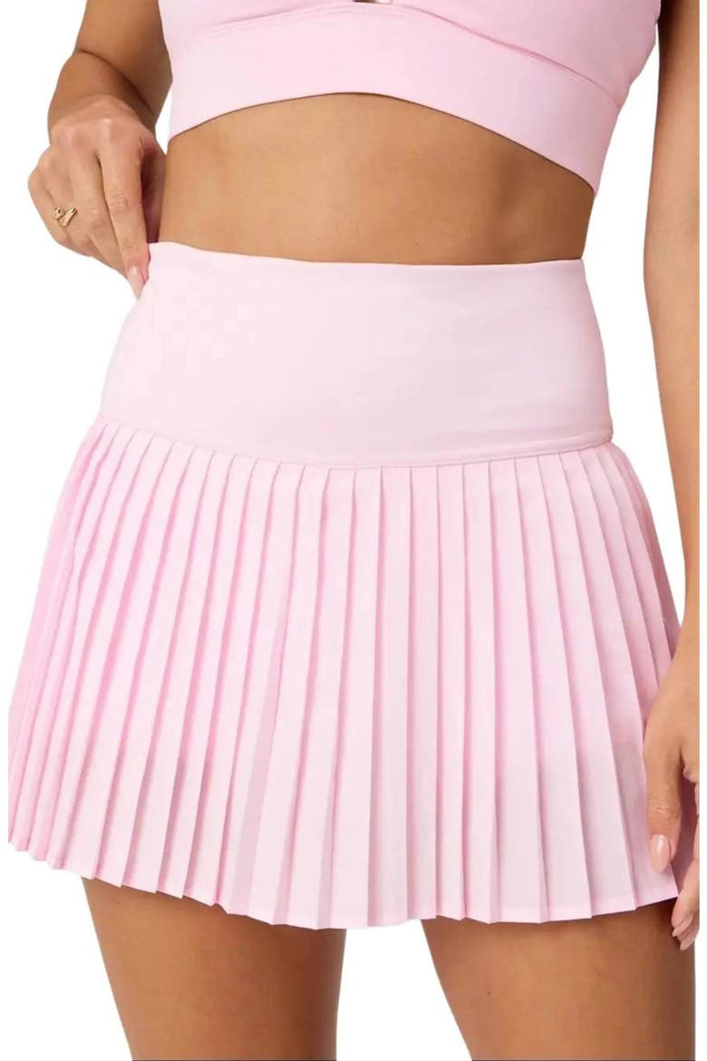 Hot Shot Pleated Skirt Ultra Mini, Main, color, Soft Pink