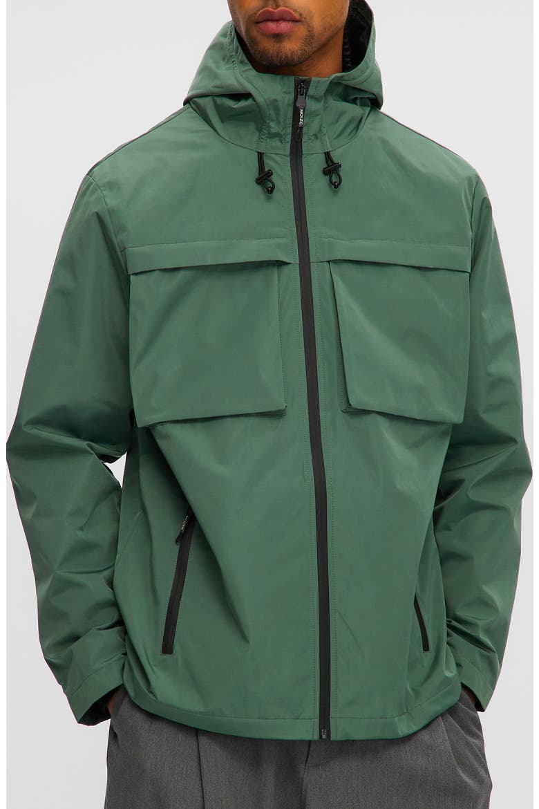 Andreas Water Resistant Rain Coat, Main, color, VERDIGRIS