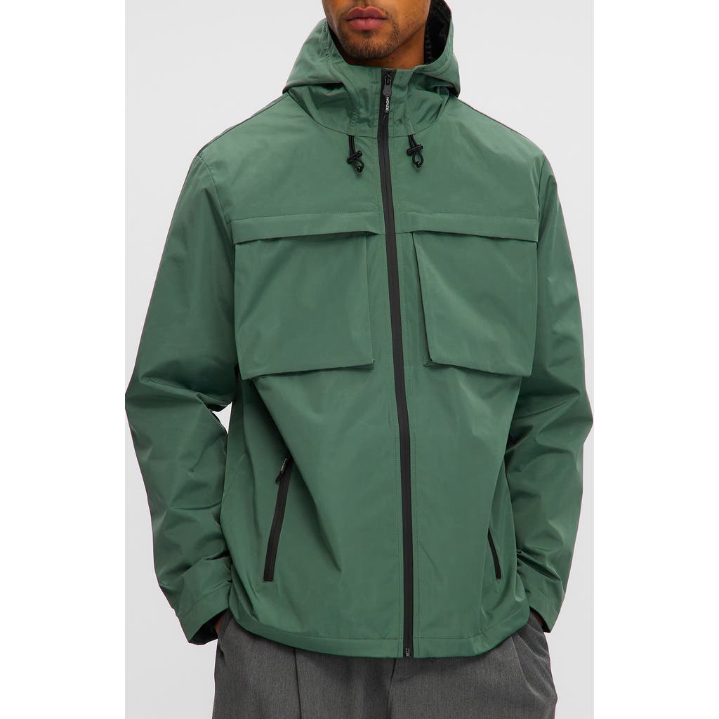 Noize Andreas Water Resistant Rain Coat In Green