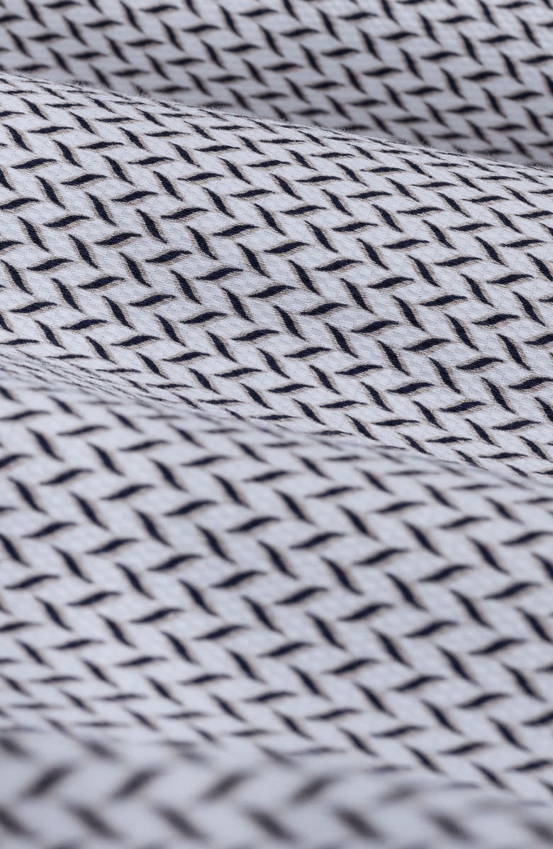 Bugatchi Alvin Shaped Fit Herringbone Button-Up Shirt, Alternate, color, Taupe