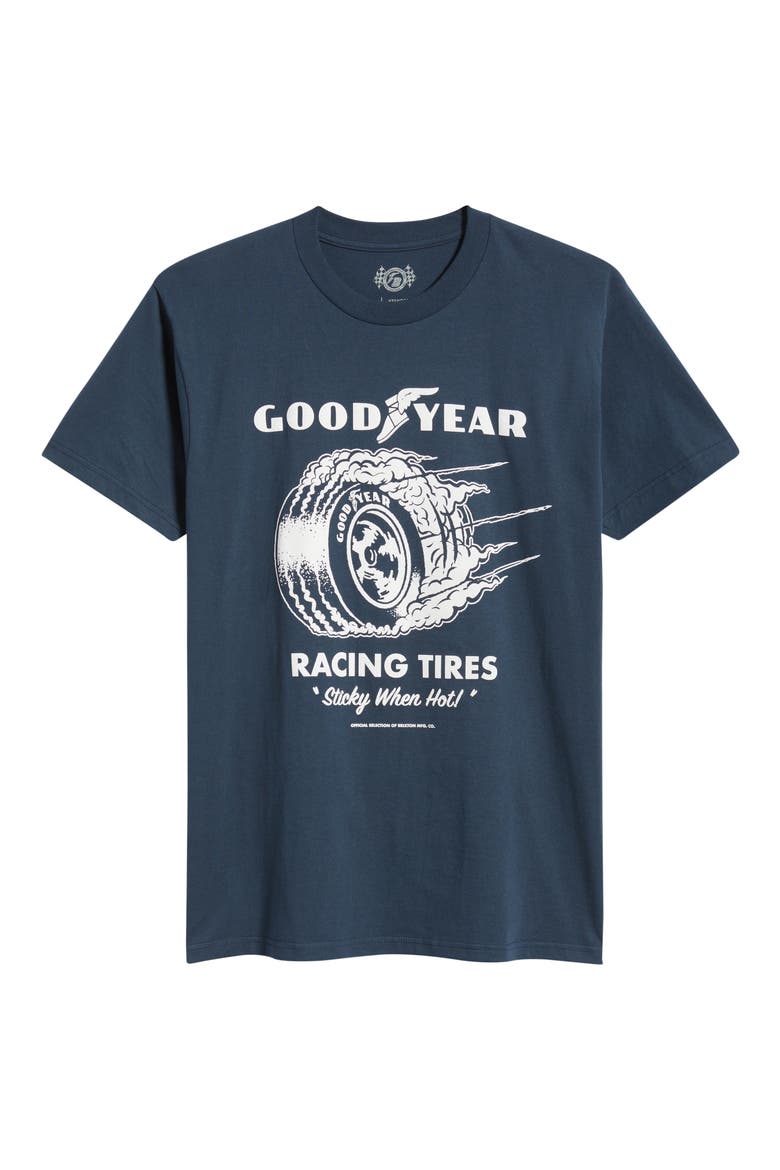 x Goodyear Cheater Slick Cotton Graphic T-Shirt, Alternate, color, NAVY